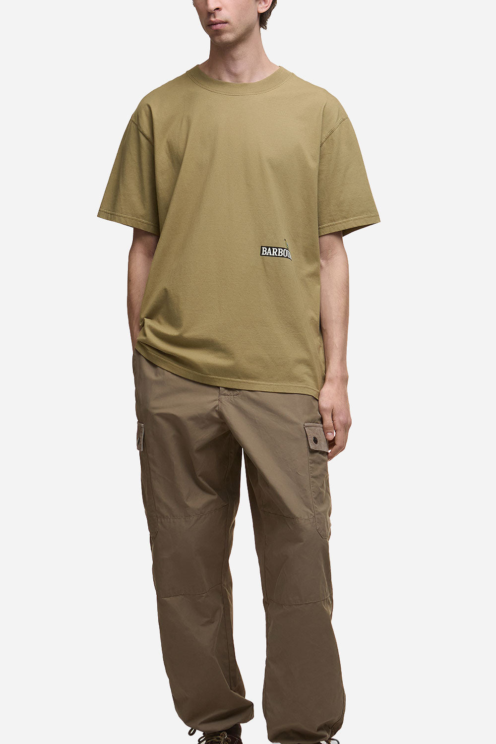 Barbour Campbell OS -grafiikka-t-paita (British Khaki)
