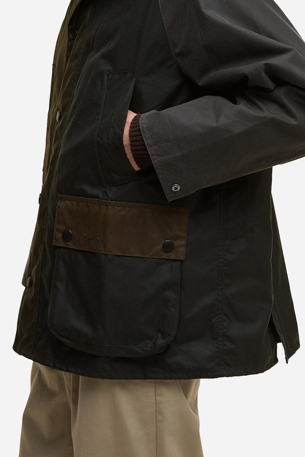 Barbour Patchwork OS Bedale Wax Jacket (Sage Multi)