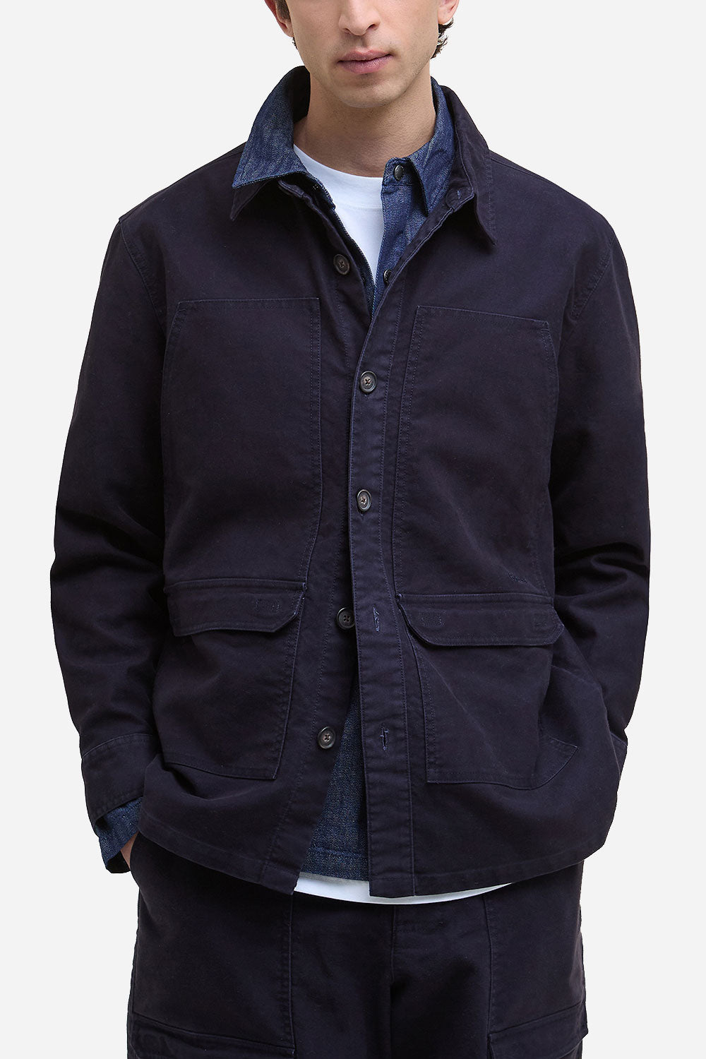 Barbour Wewbirch OS Cotton Sateen ylipaide (merivoimat)
