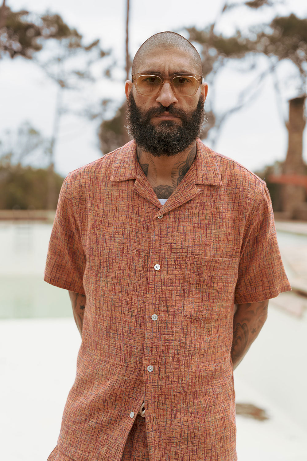 Portuguese Flannel Boucle Shirt (Grape Print)