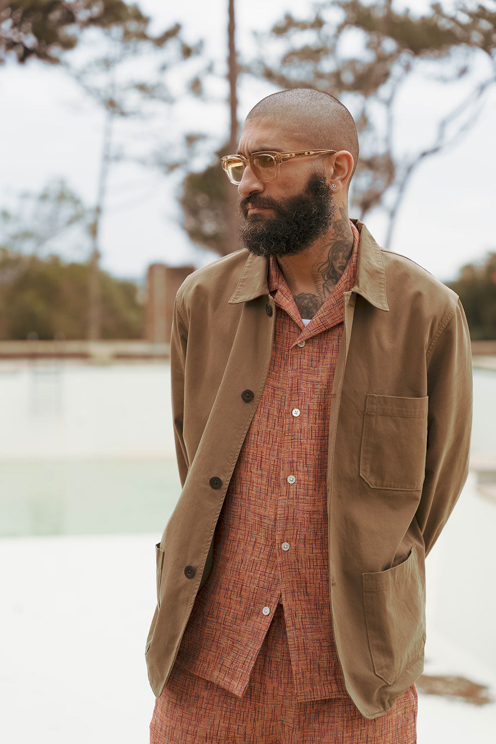 Portuguese Flannel Boucle Shirt (Grape Print)
