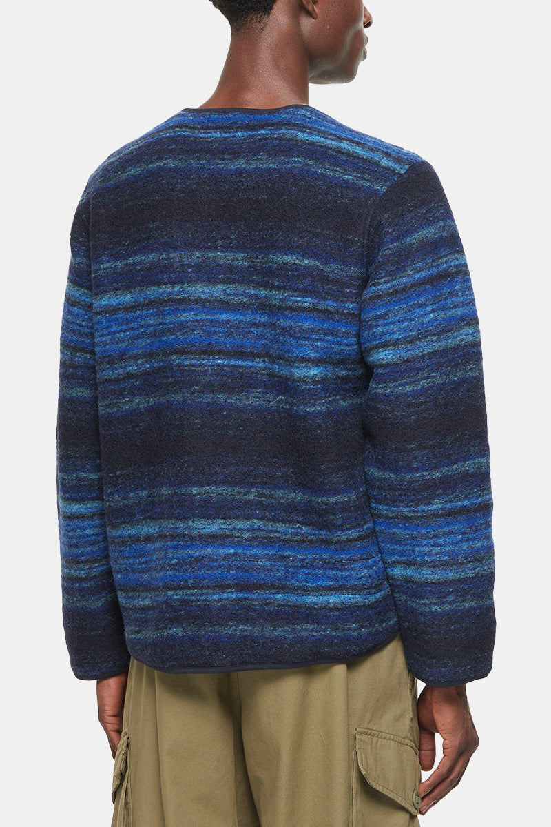 Universal Works sotilaallinen lineritakki (sininen Mississippi -fleece)