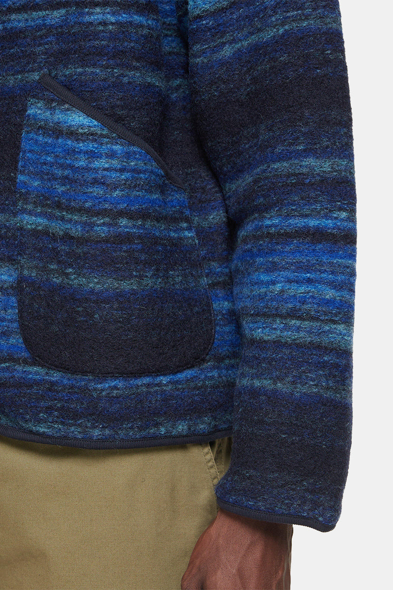 Universal Works sotilaallinen lineritakki (sininen Mississippi -fleece)