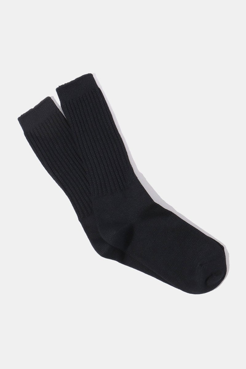 Anonymous Ism Tack Rib Crew Socks (Jet Black) | Socks