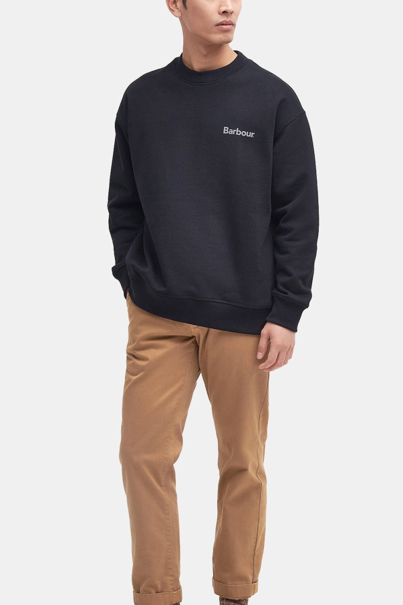 Barbour Nicholas Crew Sweatshirt (Black) | Sweaters