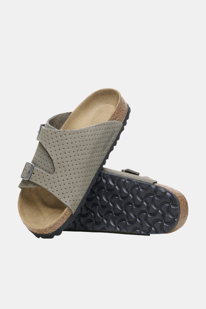 Birkenstock Zürich BS Suede Embossed (Emboss Dots Stone Coin) | Sandals