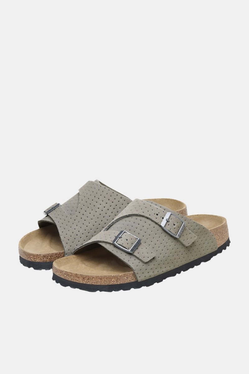 Birkenstock Zürich BS Suede Embossed (Emboss Dots Stone Coin) | Sandals