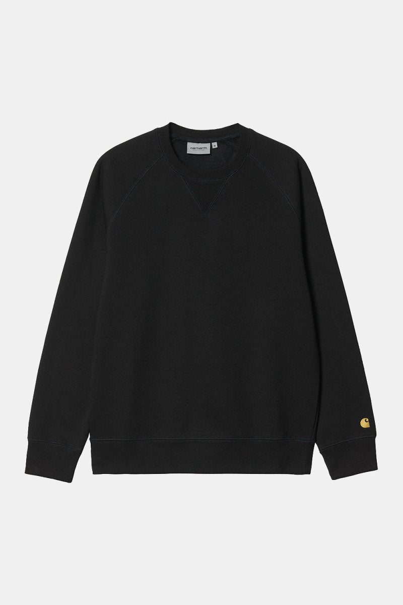 Carhartt WIP Chase Heavy Sweatshirt (Black & Gold) | Sweaters