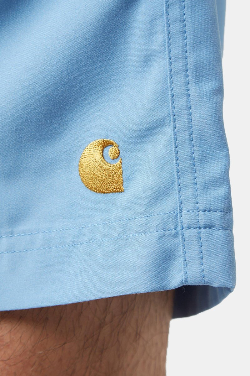 Carhartt WIP Chase Swim Trunks (Piscine/Gold) | Shorts