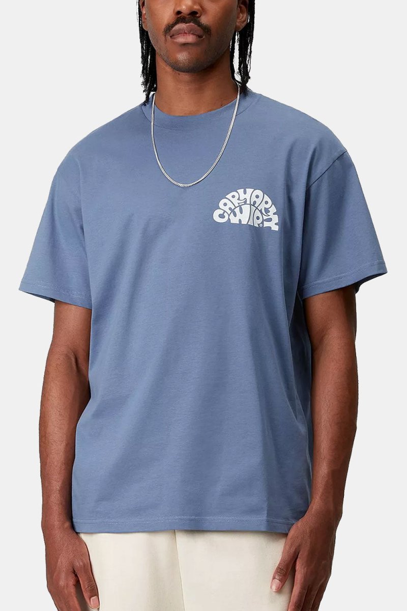 Carhartt WIP Short Sleeve Jazzy T-Shirt (Blue Iris/White) | T-Shirts