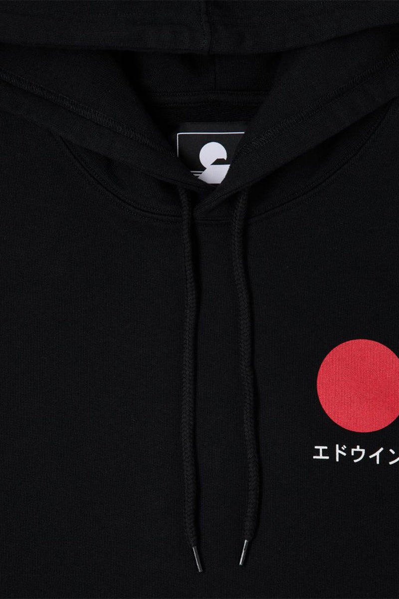 Edwin Japanese Sun Hooded Sweatshirt (Black) | Sweaters