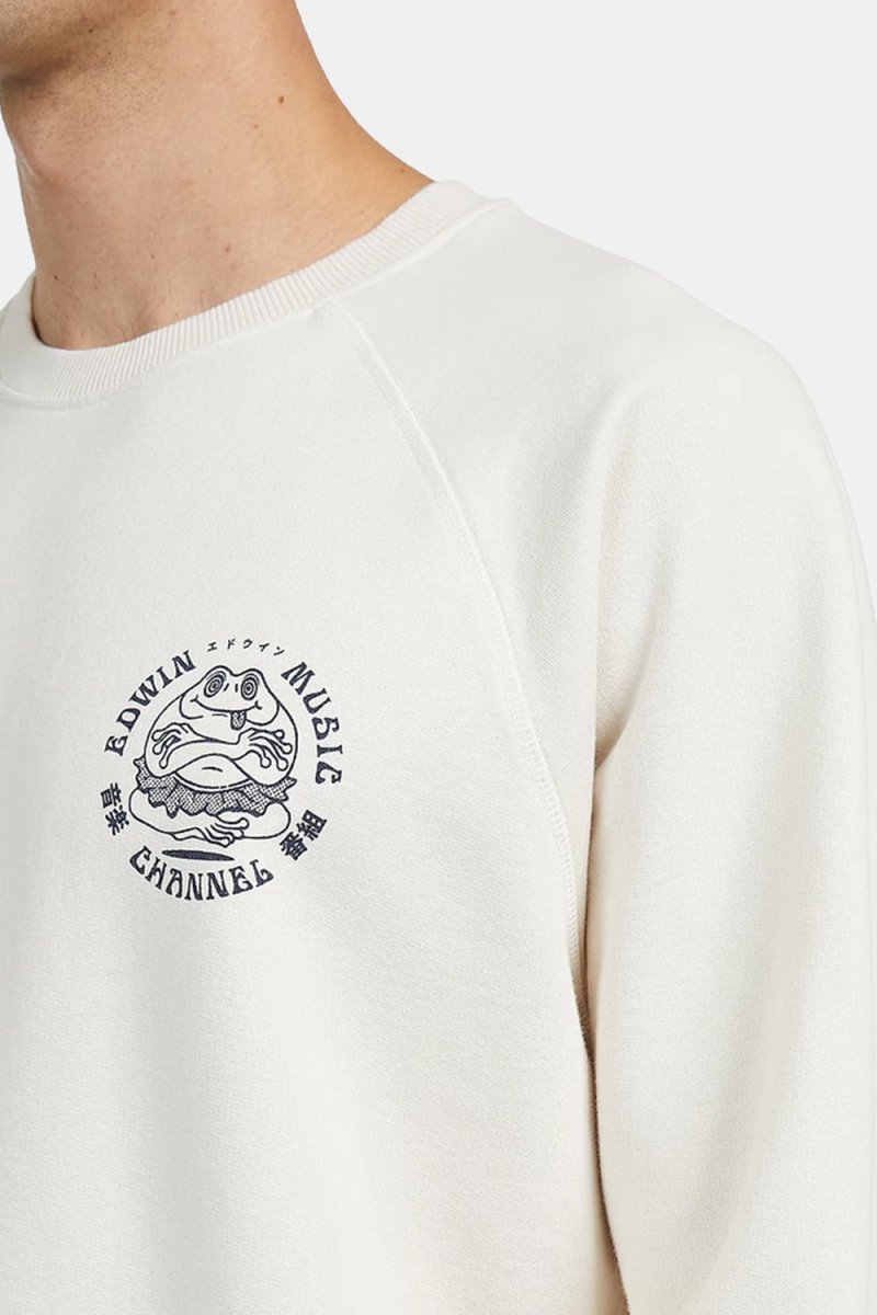 Edwin Music Channel Heavy Sweatshirt (Whisper White) | Sweaters