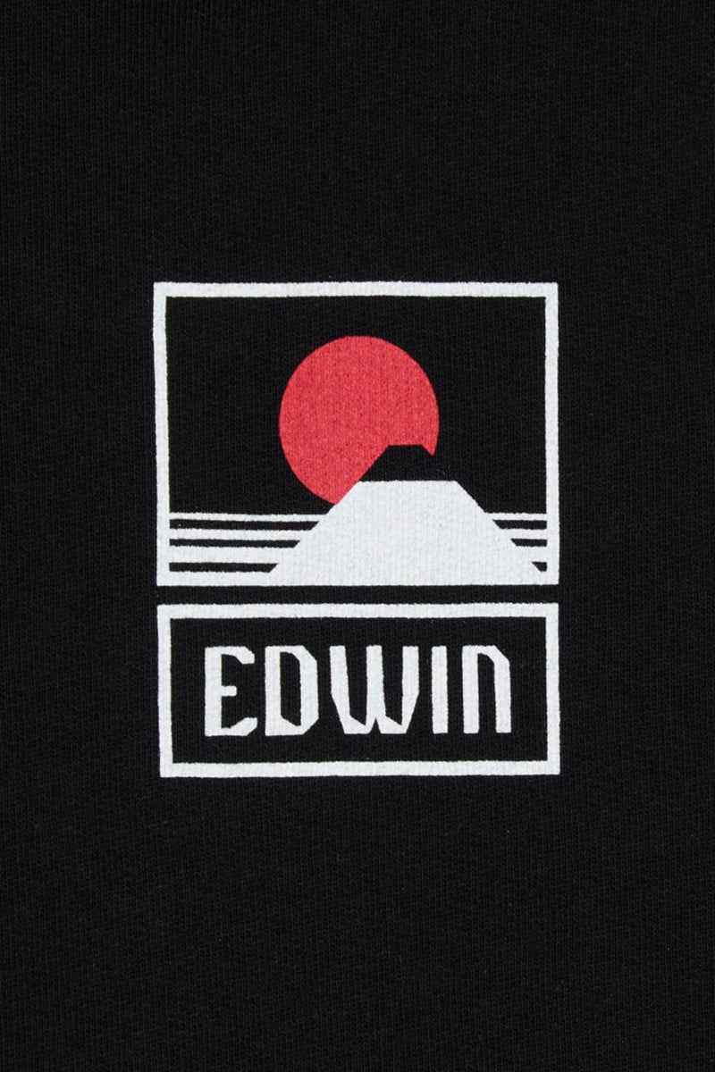 Edwin Sunset On Mount Fuji Hooded Sweatshirt (Black) | Sweaters