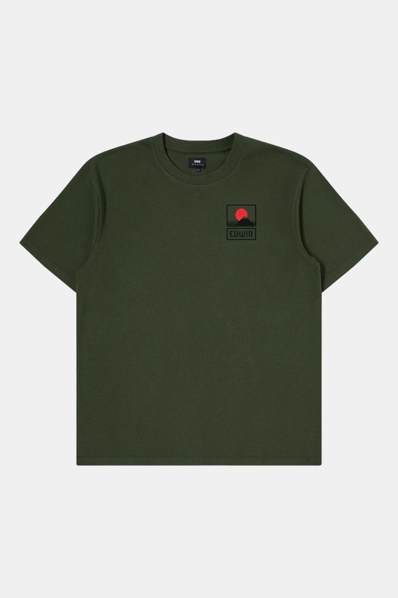 Edwin Sunset On Mount Fuji T-Shirt (Kombu Green) | T-Shirts