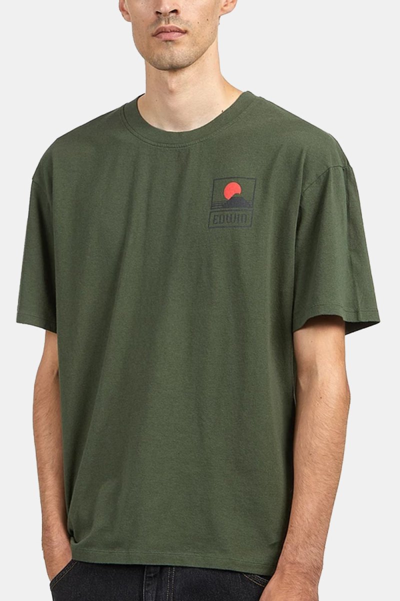 Edwin Sunset On Mount Fuji T-Shirt (Kombu Green) | T-Shirts