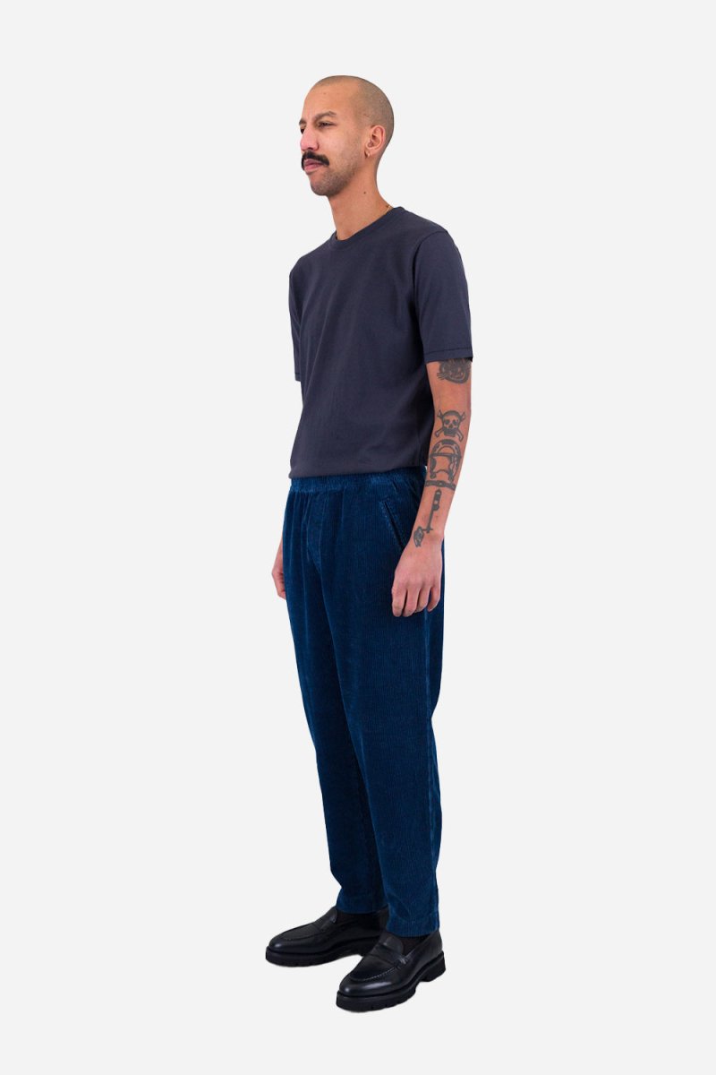 Folk Drawcord Assembly Pant (Washed Indigo Cord) | Trousers