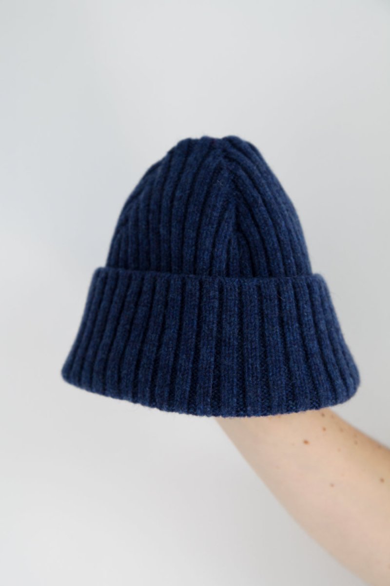 Half Dozen Super-Soft Lambswool Fisherman Beanie (Rhapsody Blue) | Hats