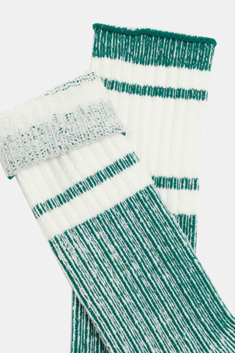 Kinari Skater Plating Crew Socks (Moss Green) | Socks