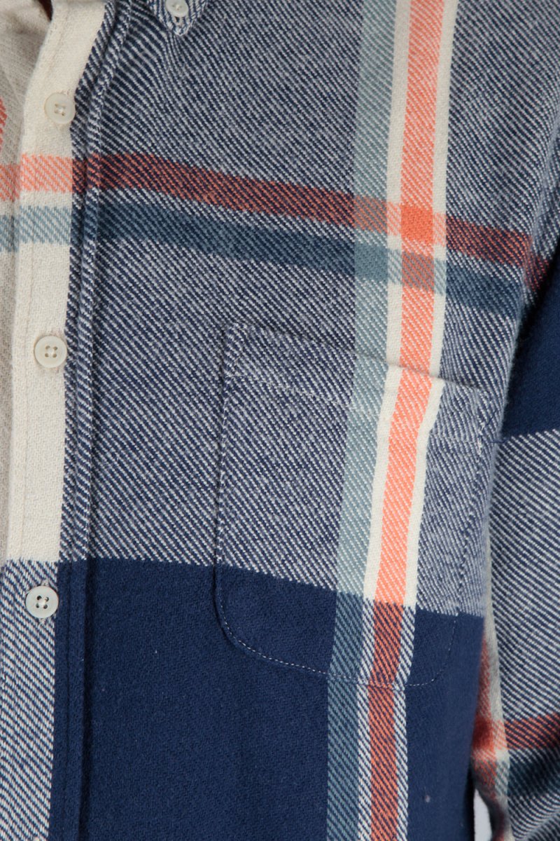 Portuguese Flannel Tape ESP BD Shirt (White/Blue) | Shirts