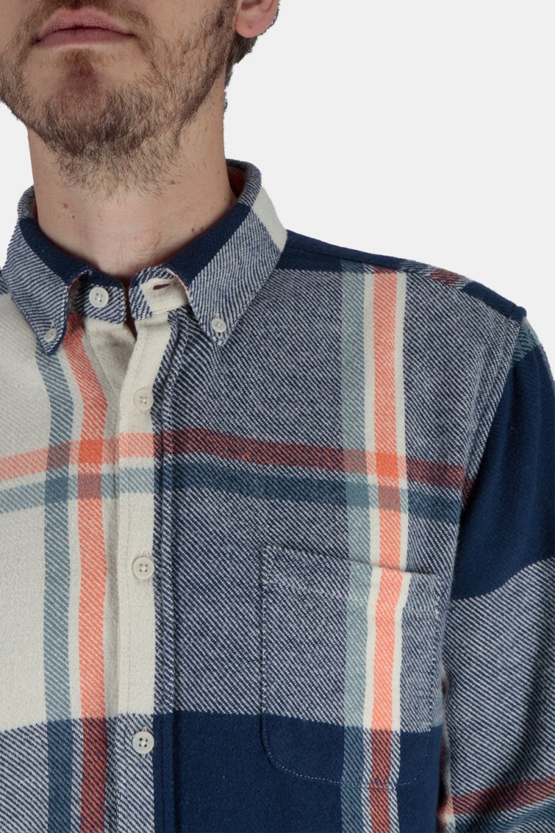 Portuguese Flannel Tape ESP BD Shirt (White/Blue) | Shirts