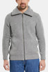 Armor Lux 2x2 ribbed vetoketjullinen neule (liuskeenharmaa) | Neuleet