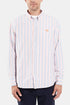 Armor Lux Oxford Stripe Henley Shirt (vaaleanpunainen valkoinen sininen) | Paidat