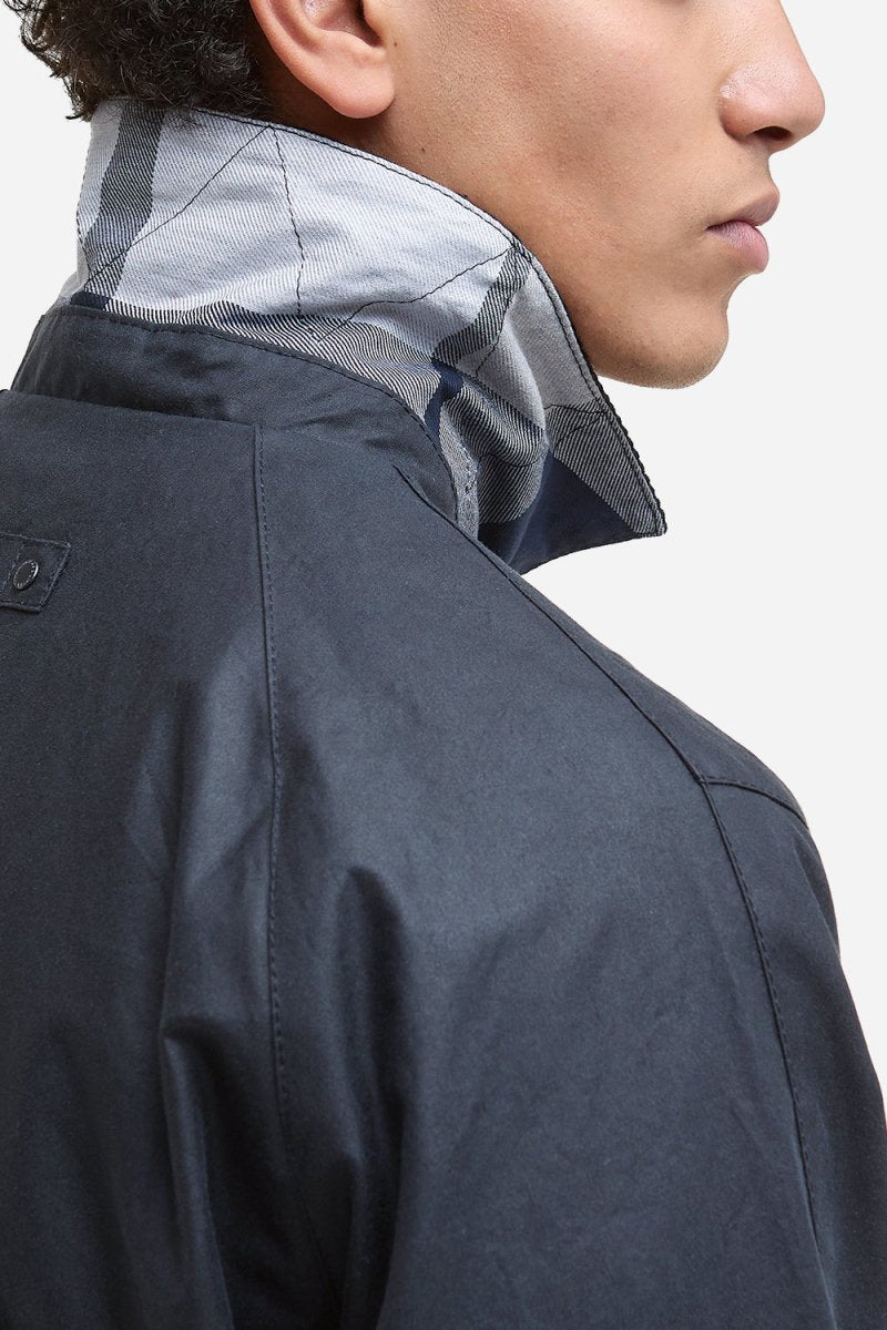 Barbour Lorden Wax Mac (Navy) | Jackets