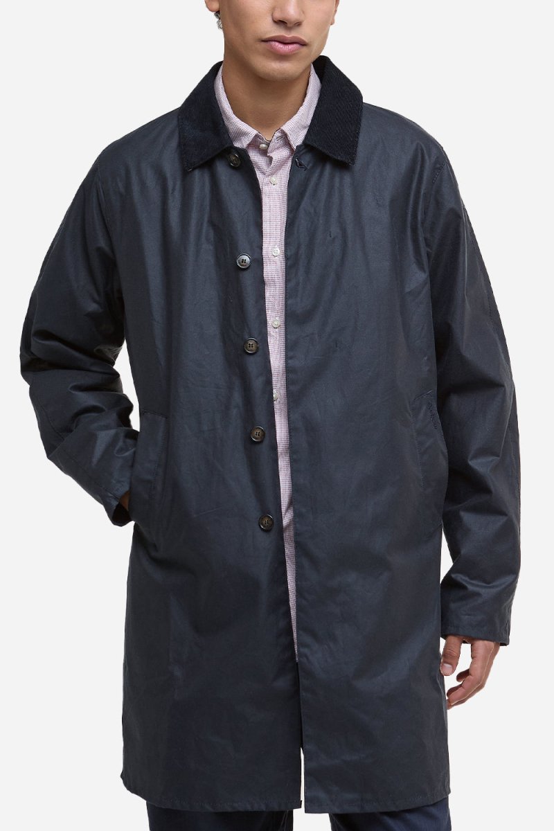 Barbour Lorden Wax Mac (Navy) | Jackets