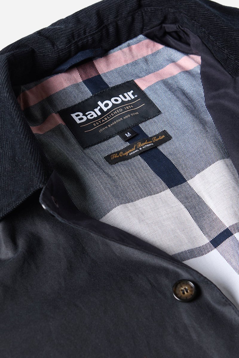 Barbour Lorden Wax Mac (Navy) | Jackets