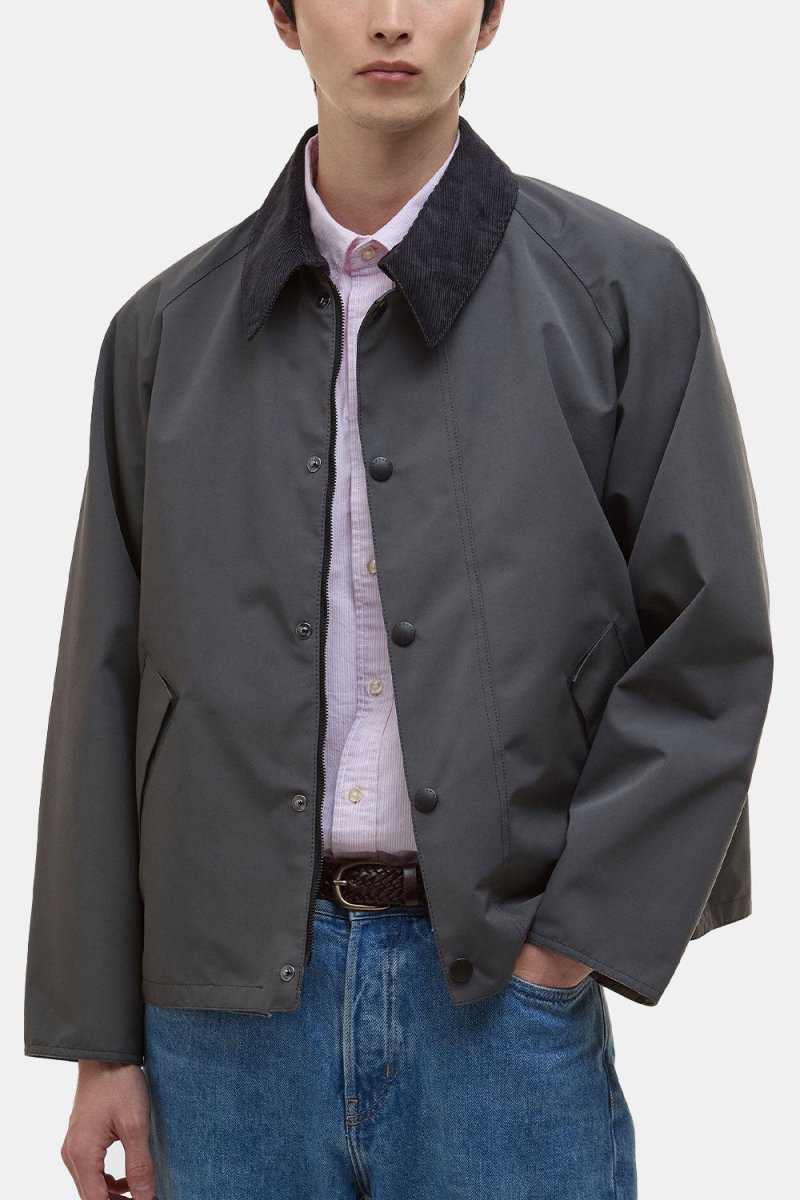 Barbour Oversized Reversible Transport Jacket (Asphalt) | Jackets