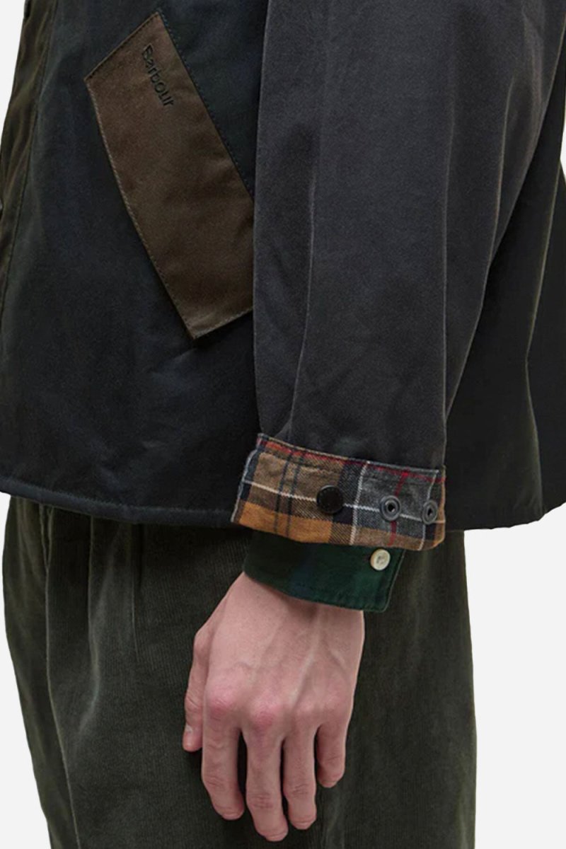 Barbour Patchwork Transport Wax Jacket (Sage Multi) | Jackets