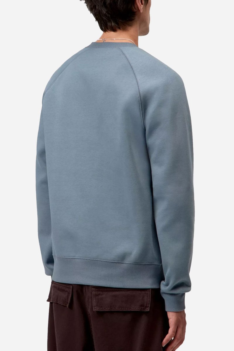 Carhartt WIP Chase Sweatshirt (Angelite/Gold) | Sweaters