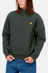 Carhartt WIP Half Zip American Script -huppari (Dark Cedar) | Neulepuserot
