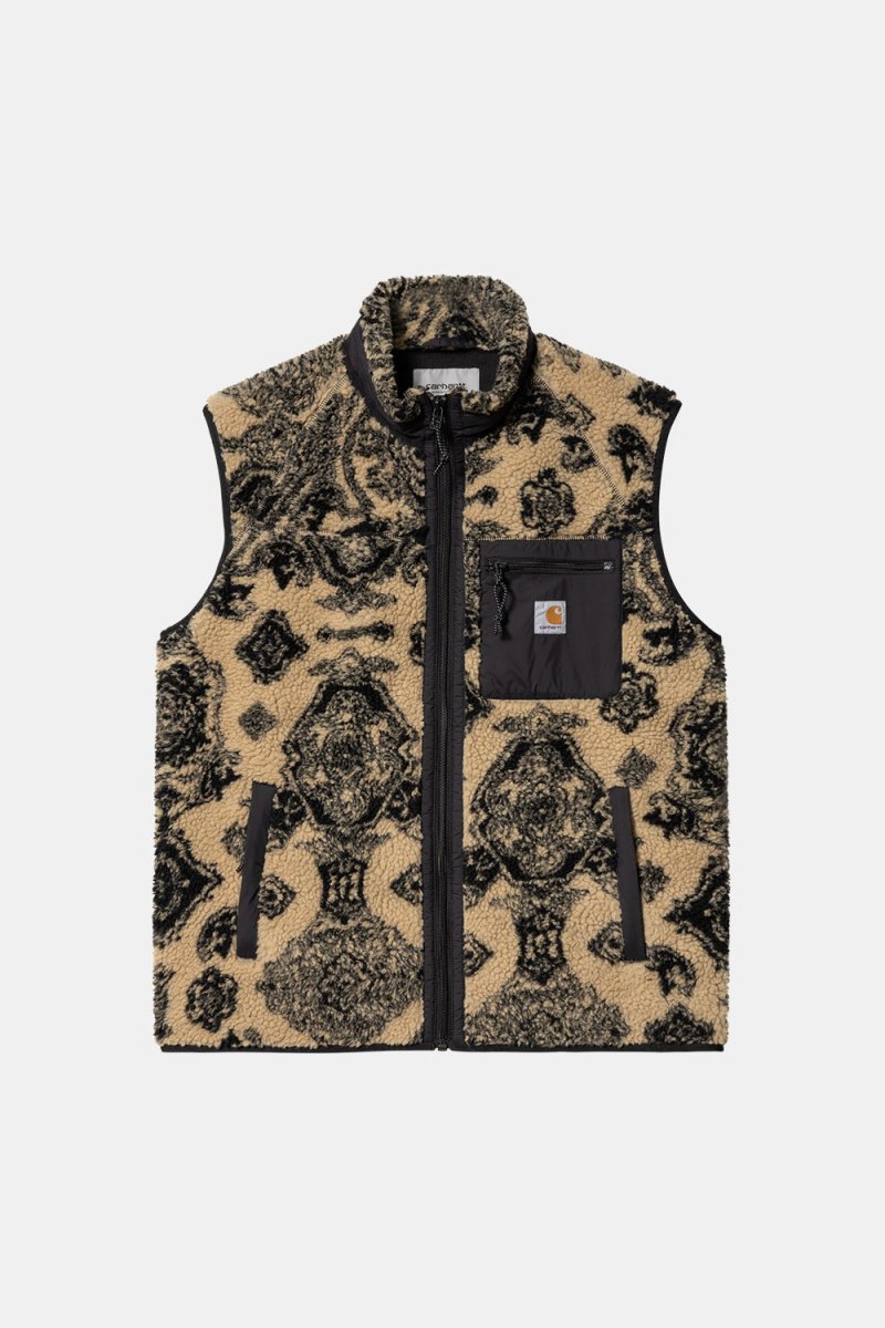 Carhartt WIP Prentis Vest Liner Verse Jacquard Fleece (Dusty Brown & Scoot Black) | Vests