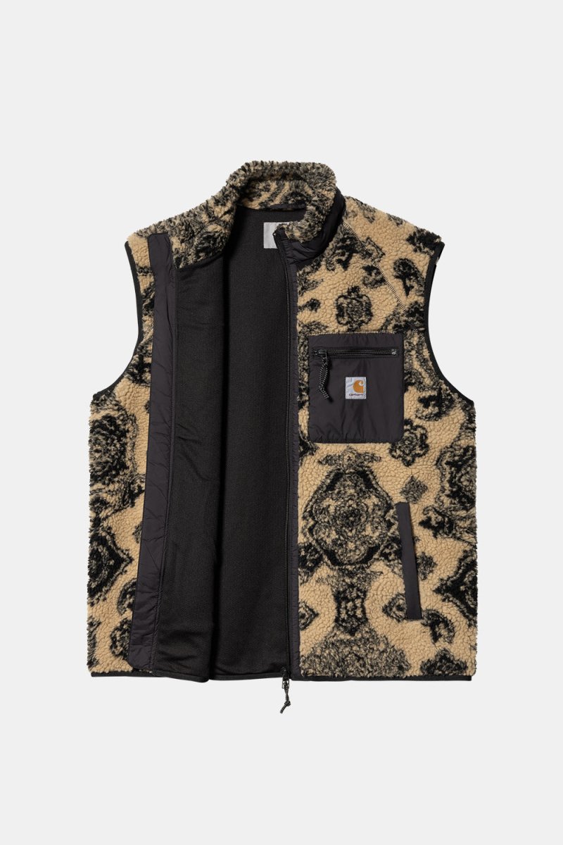 Carhartt WIP Prentis Vest Liner Verse Jacquard Fleece (Dusty Brown &amp; Scoot Black) | Vests