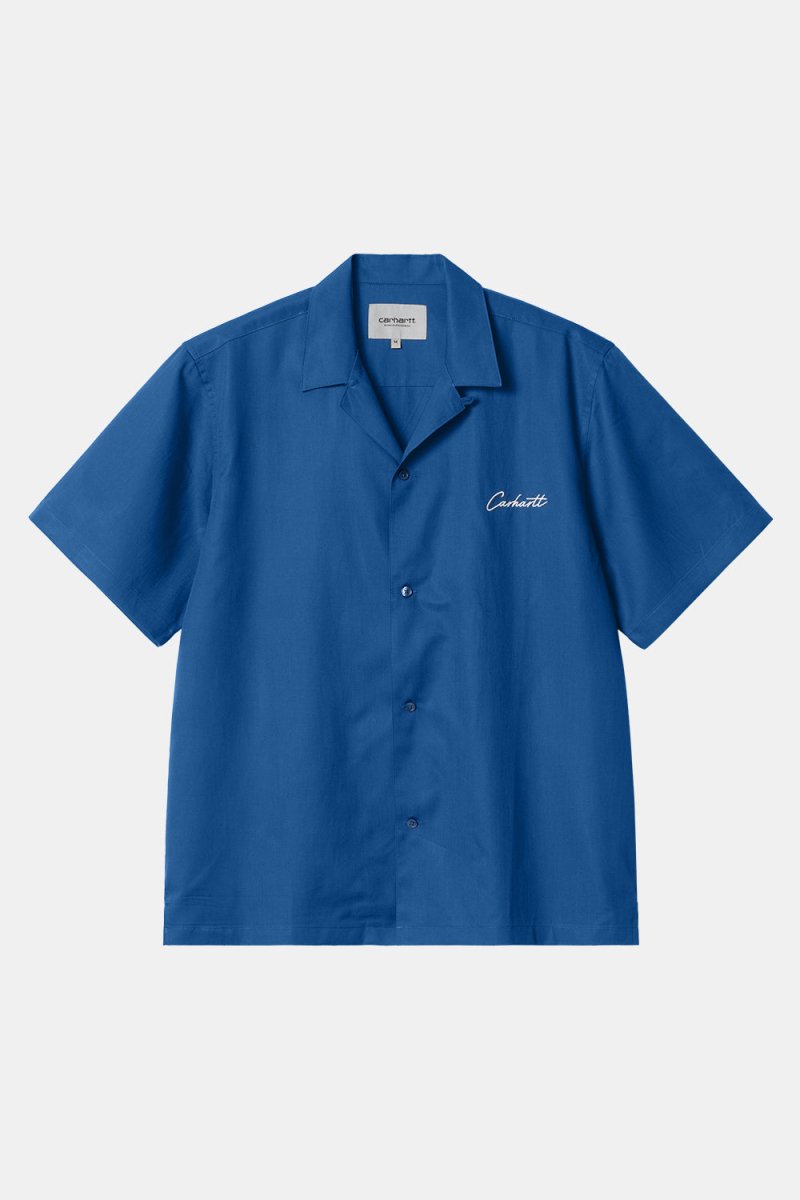 Carhartt WIP Short Sleeve Delray Shirt (Acapulco Blue/Wax) | Shirts