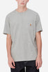 Carhartt WIP lyhythihainen tasku T-paita (harmaa kanerva) | T-paidat