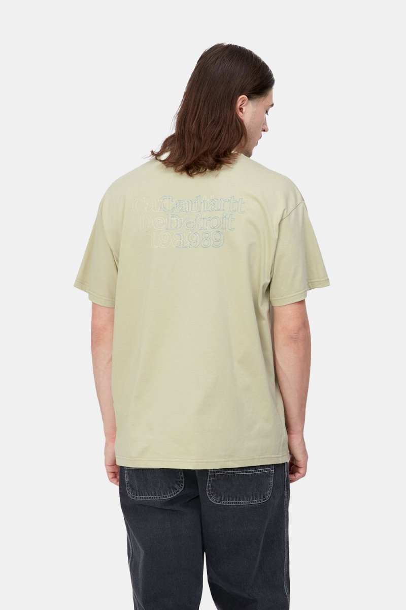 Carhartt WIP Short Sleeved Embroidered Duel T-Shirt (Agave Green) | T-Shirts