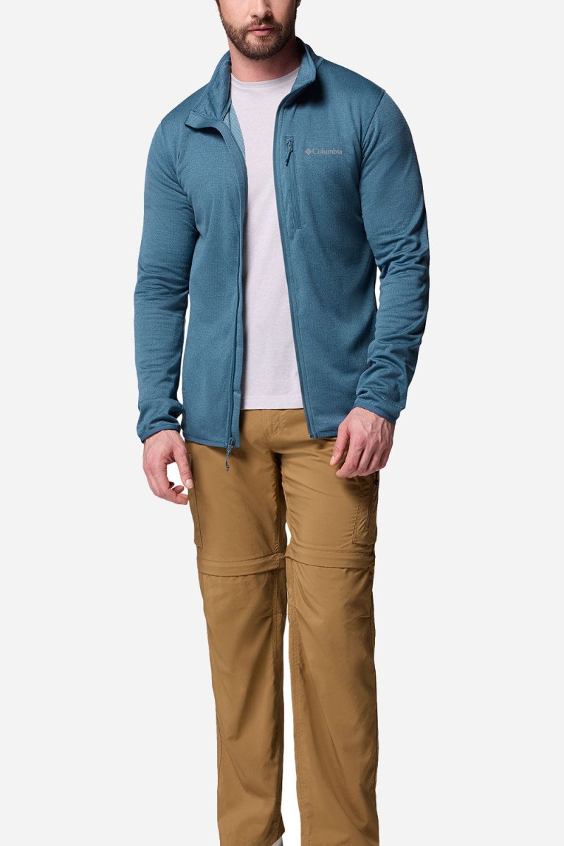 Columbia Essential Hike™ Grid Fleece Full Zip (Everblue) | Sweaters