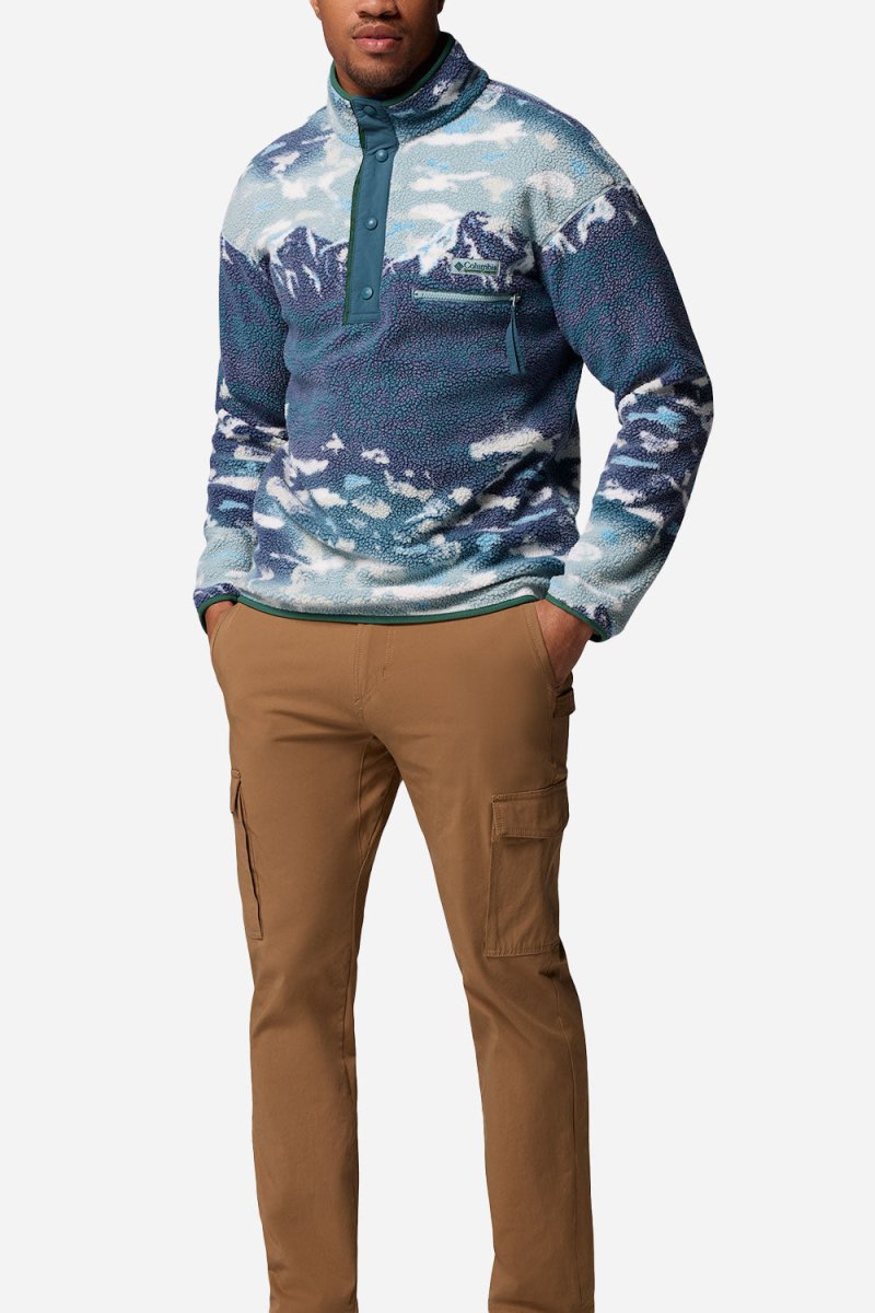 Columbia Helvetia™ II Printed Half Snap Fleece (Crushed Blue Sisters) | Sweaters