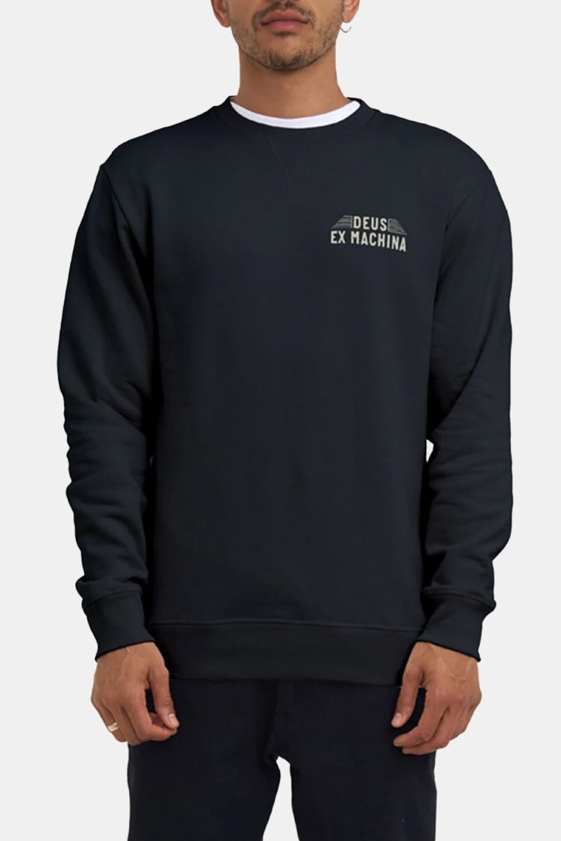 Deus Fender Crew Sweatshirt (Navy) | Sweaters
