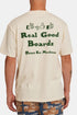 Deus Real Good Tee Kierrätyspuuvilla T-paita (Dirty White) | T-paidat