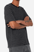 Folk Textured Stripe T-paita (musta/ecru) | Paidat