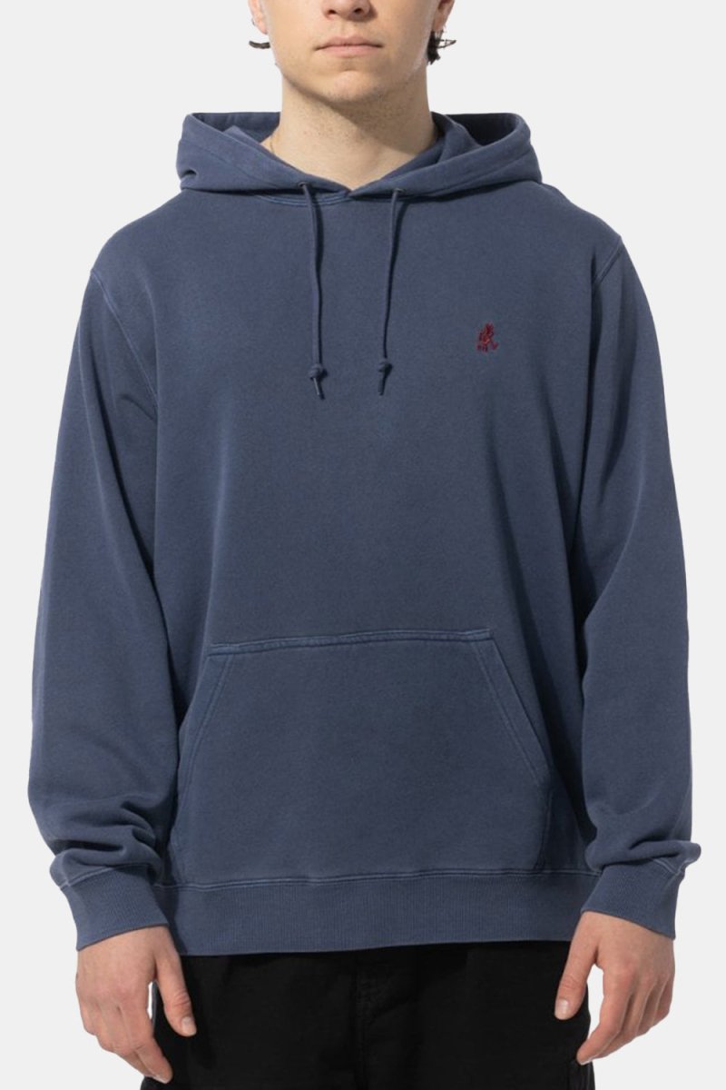 Gramicci One Point Hooded Sweatshirt (Navy Pigment) | Sweaters