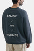 La Paz Cunha Silence Print collegepaita (Black Sand) | Neulepuserot