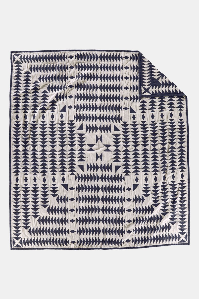 Pendleton Cotton Matelasse Twin Blanket (Midnight Nova Blue) | Lifestyle