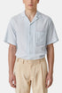 Portugalilainen flanellijacquard-chambray-paita (vaaleansininen) | Paidat