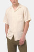 Portugalilainen flanelli pellava Camp Collar paita (raaka) | Paidat