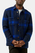 Portugalilainen flanelliruudullinen fleece-paita (laivasto) | Paidat