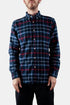 Portugalilainen flanelli Pop Up ESP Check Shirt (sininen / valkoinen / punainen) | Paidat